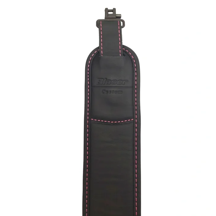 Pas do broni Blaser Custom - Czarny Różowa Nitka